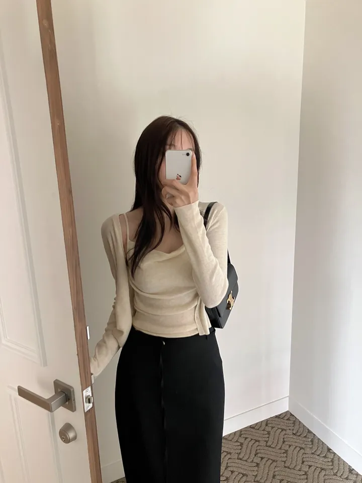 [만족후기/여리한핏]로수 셔링 나시 가디건 set(2컬러) 상세 이미지 9