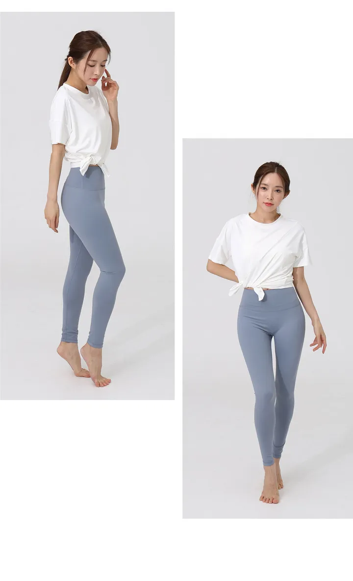 사이드 오픈 오버핏 힙커버 반팔 요가 티셔츠 여성 필라테스상의 루즈핏 요가복 운동복 상세 이미지 6