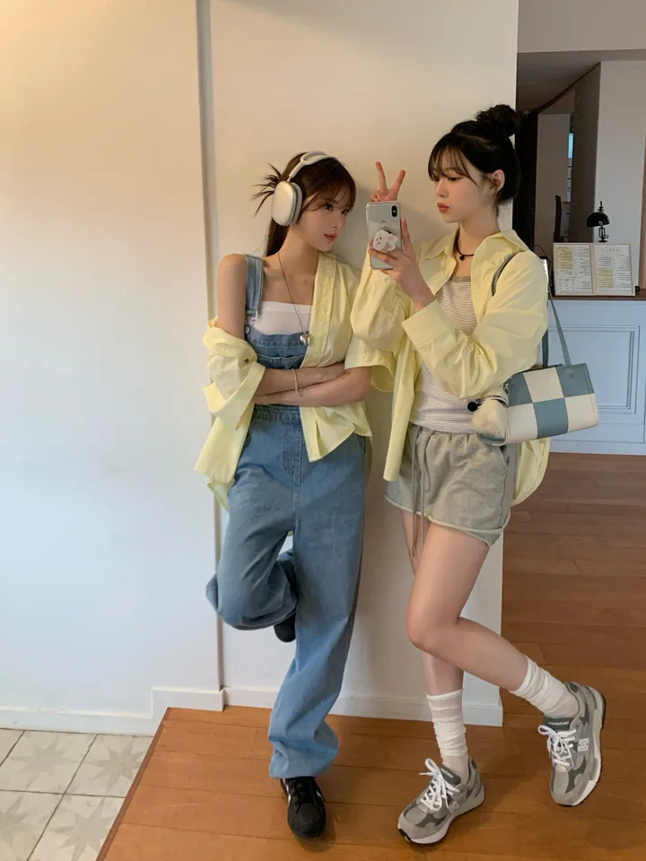 [4천장판매][MADE/핏보장인생셔츠] 에디 프렌치 코튼 오버핏 셔츠 남방 남녀공용 보이핏 레이어드 봄옷 봄신상 봄코디 봄상의 봄셔츠- 7color (KD1457,KD1910) 상세 이미지 100
