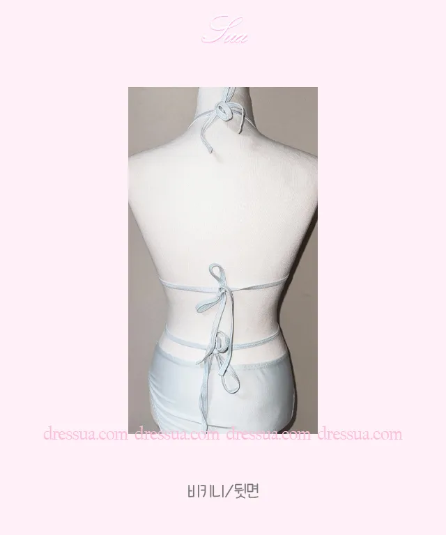 당일출고 [블링 홀터비키니/4COLOR] 고퀄* 레이스 비즈 끈 홀터넥 비키니 수영복 상세 이미지 18