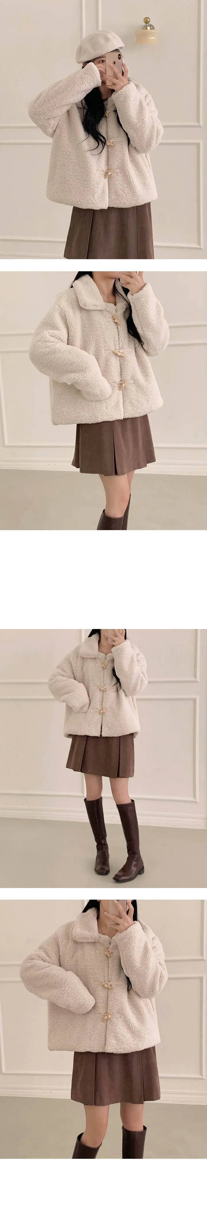 [누빔안감] 포이 양털 뽀글이 떡볶이 코트 자켓(2 colors) 상세 이미지 10