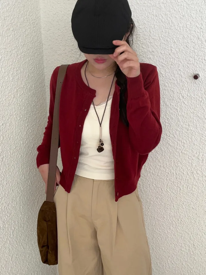 [데일리룩🌸/독보적색감/주문폭주] 부들 니트가디건 (3color) 상세 이미지 4