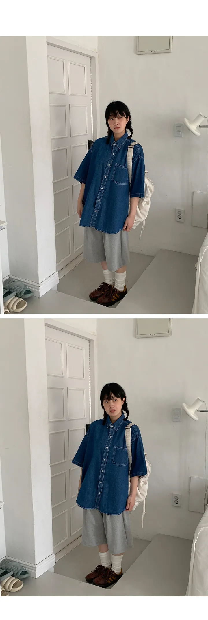 [BAONHAUS] 히론 핀턱 밴딩 버뮤다 트레이닝 팬츠 (2color) 상세 이미지 6