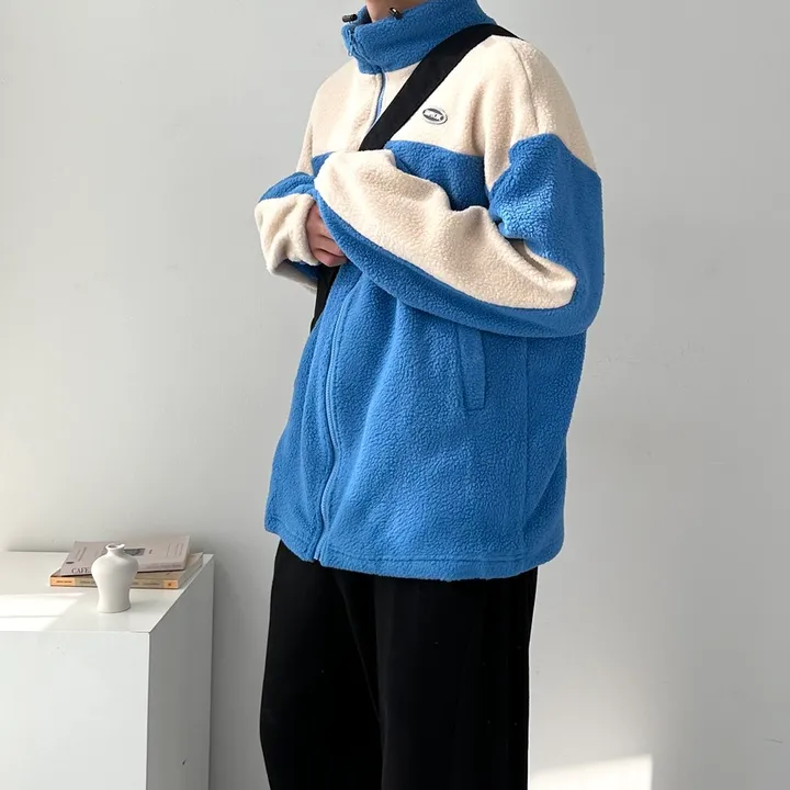 소프트 컬러블록 플리스 집업 자켓 후리스 점퍼 아우터 컬러블록오버핏플리스집업 상세 이미지 35