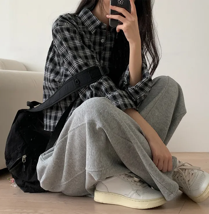 MD소장[핏강추🖤/3기장/밑단스트링] 글루타 절개 뒷 포켓 와이드핏 트레이닝 팬츠 3colors 상세 이미지 10