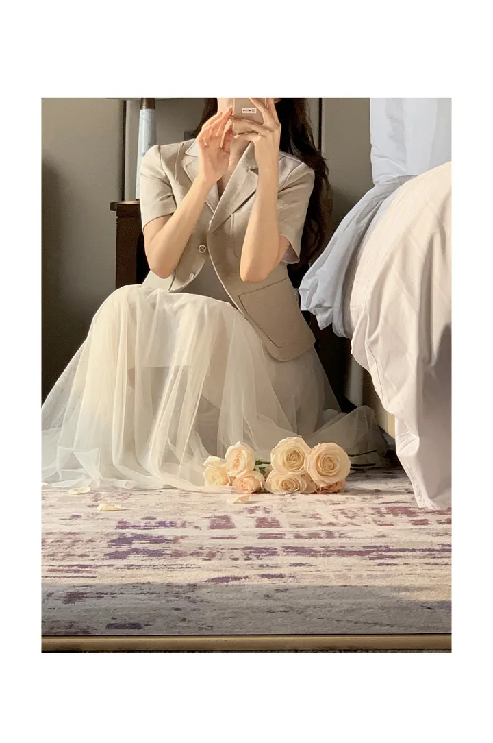 [1천장돌파][잘산템✨/하객룩,격식룩추천💗][자체제작] 디에나 트위드 세미크롭 자켓 상세 이미지 21