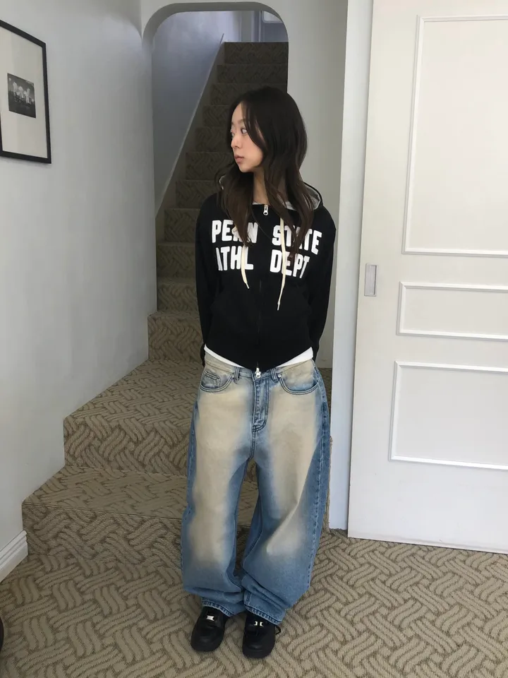 후드 포인트 패치 후드집업 상세 이미지 12