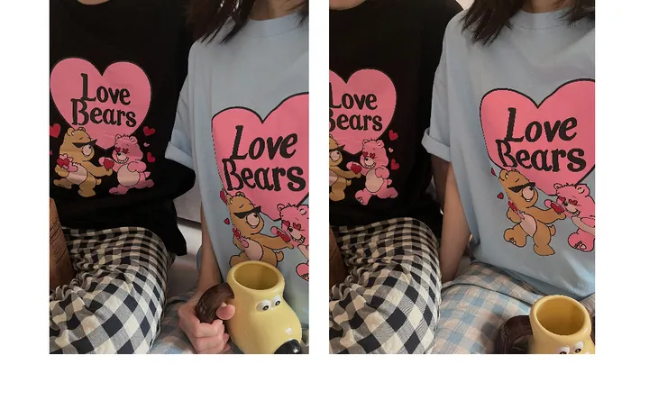 러브베어 하트 커플 곰돌이 티셔츠 상세 이미지 30