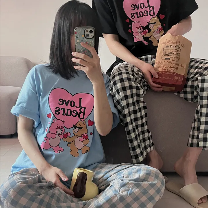 러브베어 하트 커플 곰돌이 티셔츠 상세 이미지 37