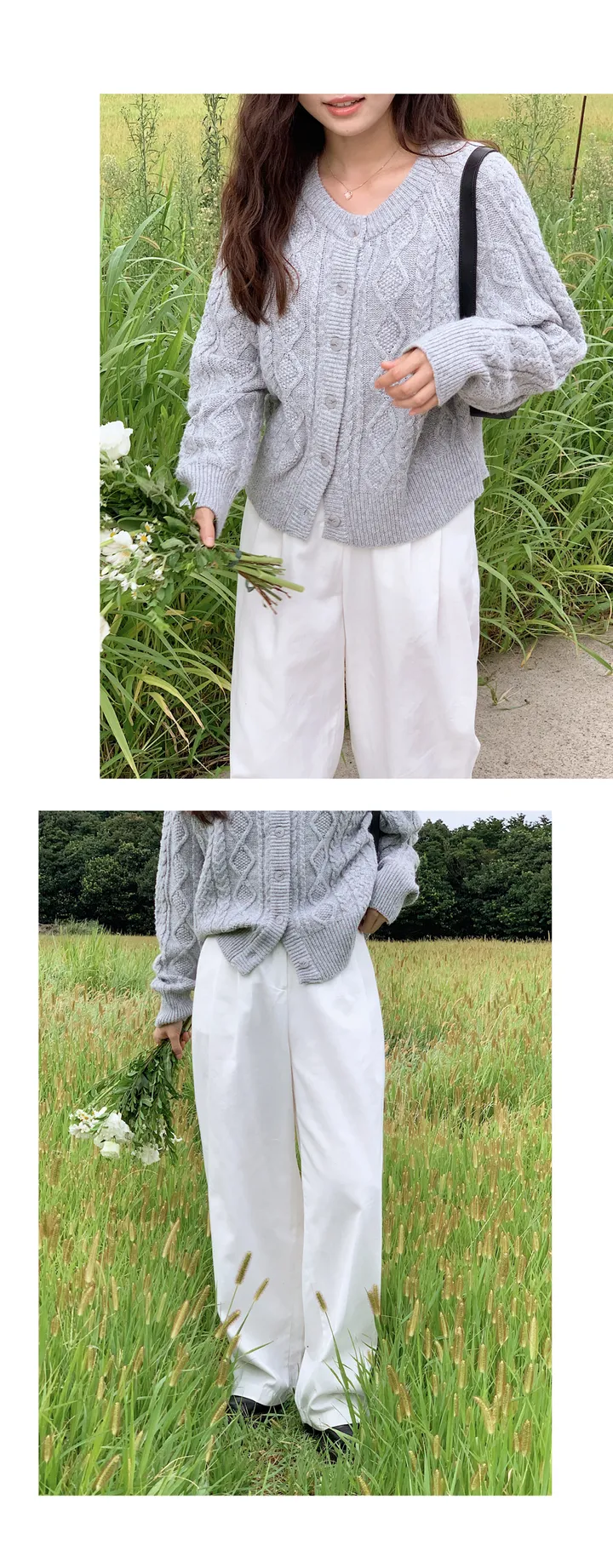 🚀당일발송🚀[landmade/울70]휘낭시에 케이블 어텀 니트 가디건 (4color) 상세 이미지 30