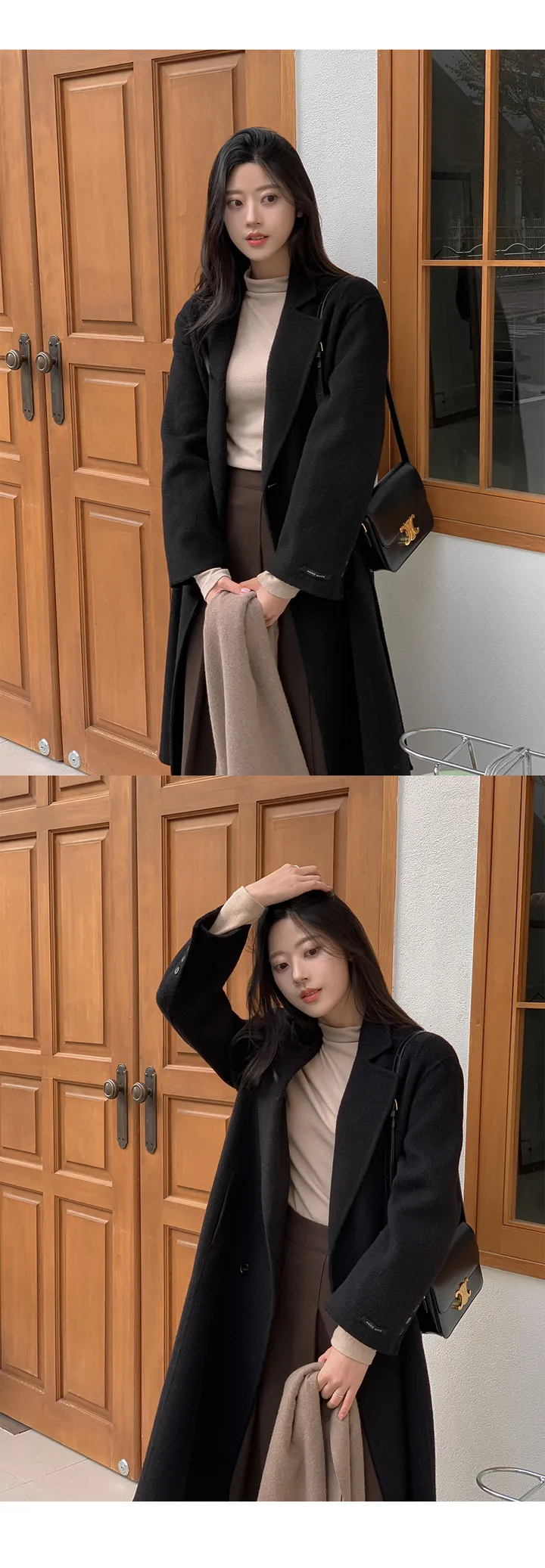 [자체제작/1만장돌파!/S-L] 브랜던 프리미엄 더블 울 핸드메이드 롱 코트 상세 이미지 152