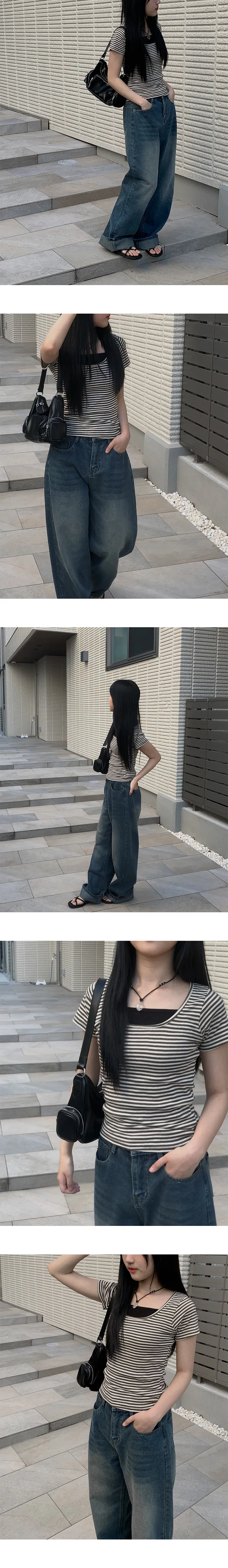 [특가세일🖤][딥워싱디테일]코리 워싱 데님 와이드 팬츠 상세 이미지 9