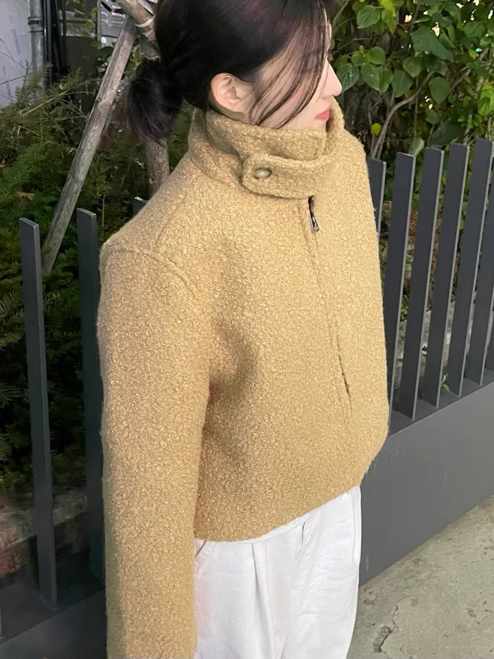 [주문폭주] 크리미 하이넥 숏코트 - 2col 상세 이미지 34