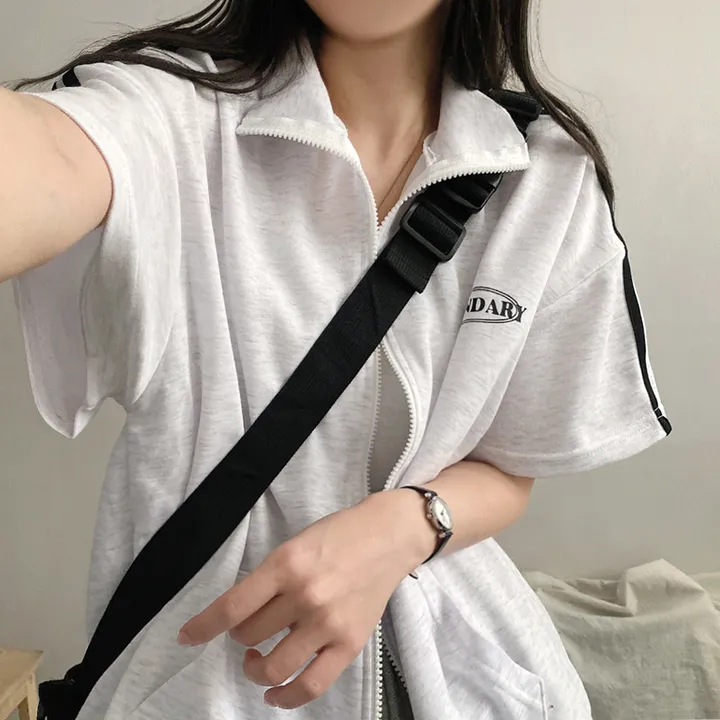 봄여름*[편안한/넉넉핏!] 져지 스포티 바운더리 오버핏 아노락 반팔 투웨이 집업 3color 상세 이미지 5