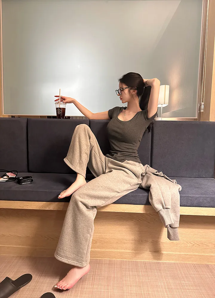 *DM폭주*[MADE][말라핏보장/인생템] 여리말라 유넥 골지 반팔티 유넥반팔 여리핏반팔 기본반팔 상세 이미지 14
