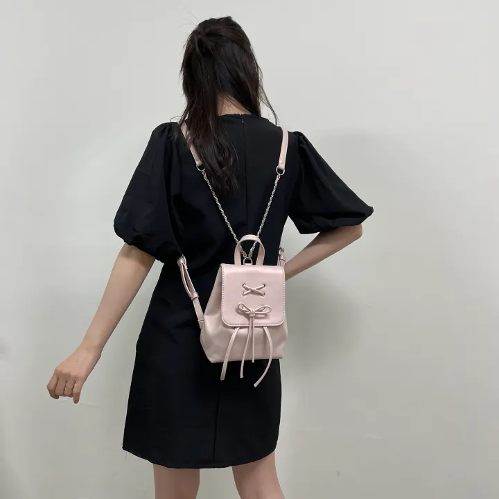 [🎀 최저가 / 발레코어🎀] 코르셋 리본 체인 백팩 상세 이미지 10