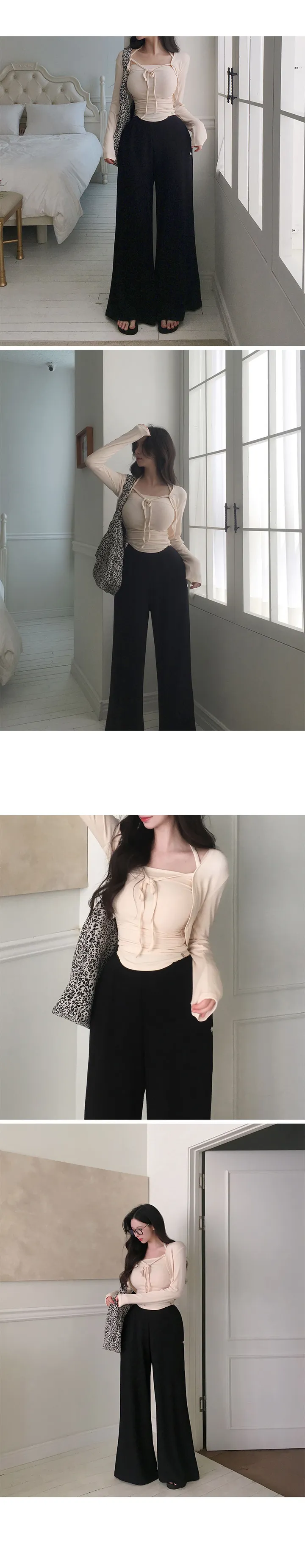 (기본,롱)[완벽군살커버] made 어썸 밴딩 찰랑 와이드팬츠 상세 이미지 30