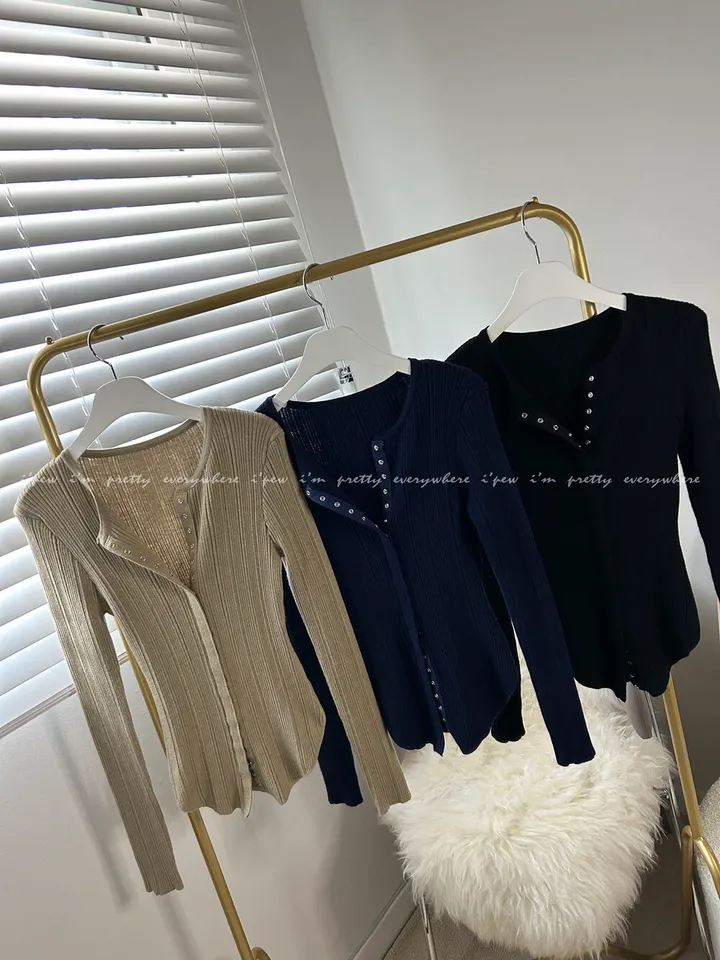 (강추)쫀쫀 슬림 골지 똑딱이 가디건 -3color / 3부팬츠 반바지 치마바지 데님 청바지 원피스 후드 맨투맨 상세 이미지 56