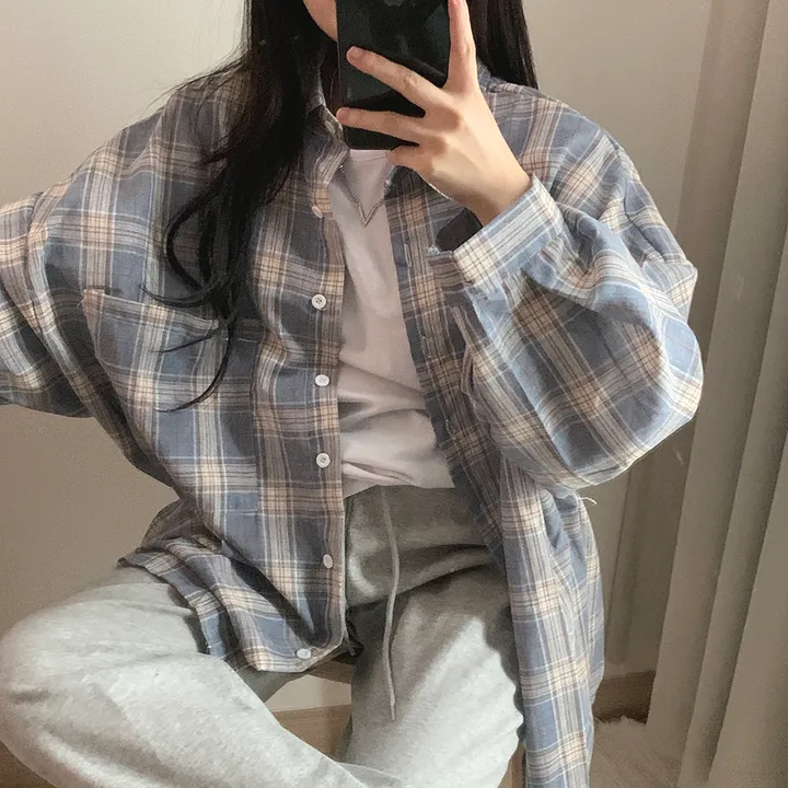 묶음할인🎈[오버핏🤍] 마가린 체크 오버 남방 상세 이미지 10