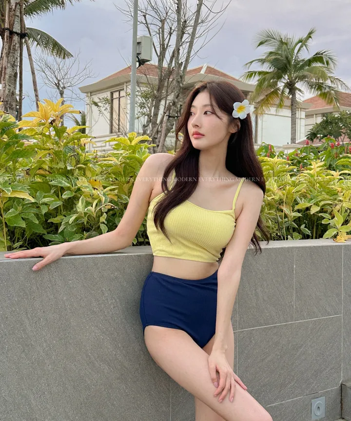 💘진짜예쁨💘/M-XL 하이웨스트 투피스 커버업 비키니 모노키니 휴양지 호캉스 호텔 유교걸 빅사이즈 수영복 상세 이미지 27