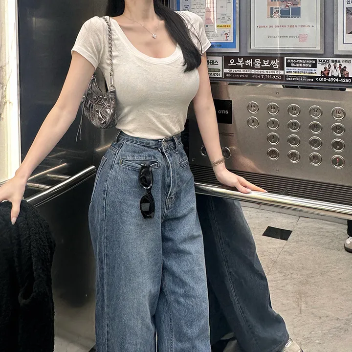 *DM폭주*[MADE][말라핏보장/인생템] 여리말라 유넥 골지 반팔티 유넥반팔 여리핏반팔 기본반팔 상세 이미지 43