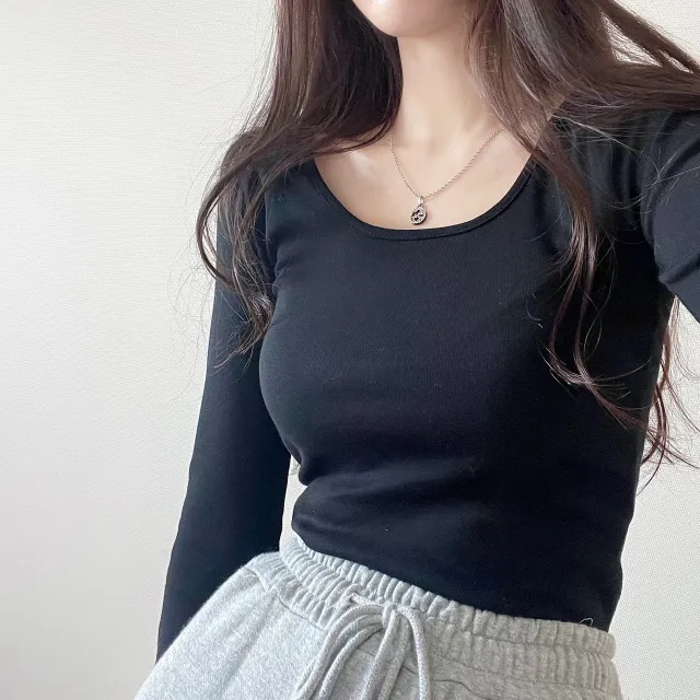 (4color/소장필수)기본 스퀘어넥 긴팔 -t 상세 이미지 56