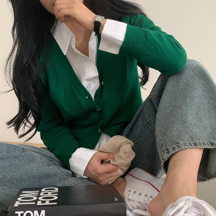 [간절기신상] 가을을 준비하는, 브이넥 니트가디건;5col 상세 이미지 19