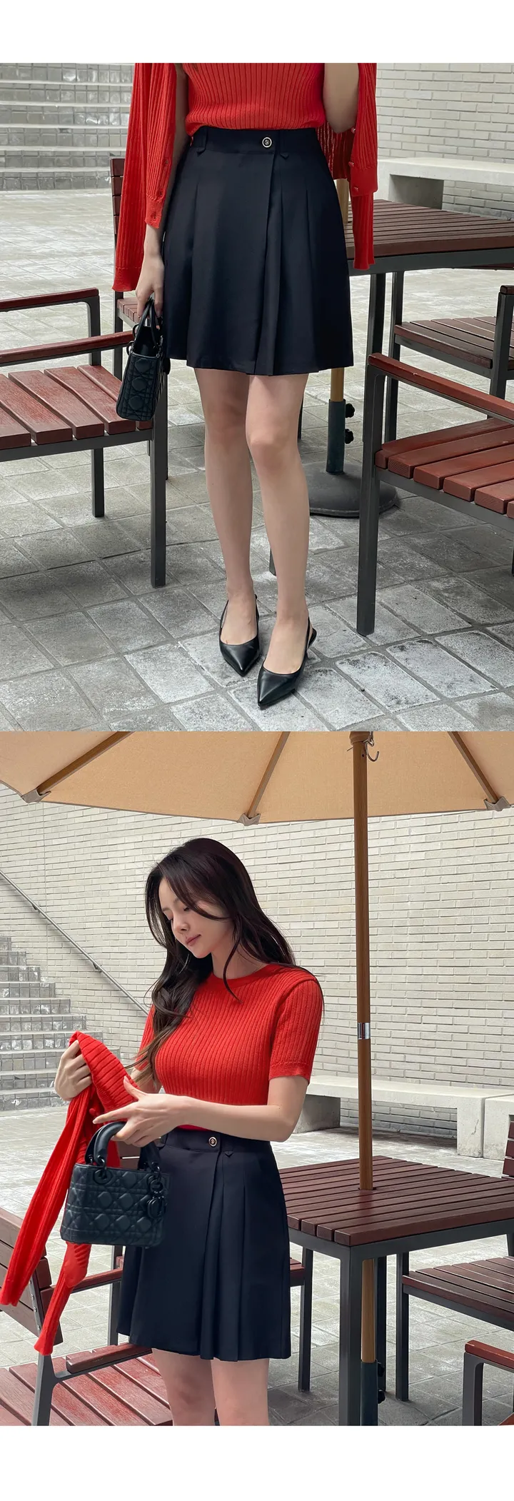 [단품구매가능] 레딜 라운드 골지 반팔 니트 가디건 상세 이미지 19