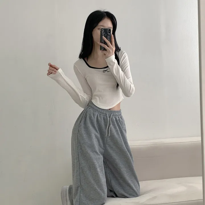 묶음할인💌[숏&롱/L사이즈까지ෆ/데일리팬츠]오엔 와이드핏 롱 트레이닝 밴딩 팬츠 3colors 상세 이미지 26
