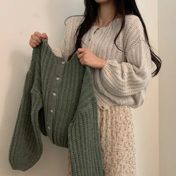 [캐시미어] 봄코디 완성, 앞뒤로 니트 단추 가디건;7col 상세 이미지 19