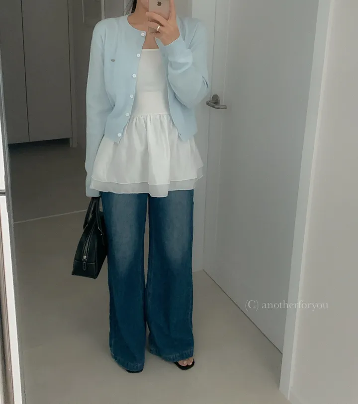 미니 심볼 펜던트 라운드 숏 가디건 4col : 어나더포유 상세 이미지 28