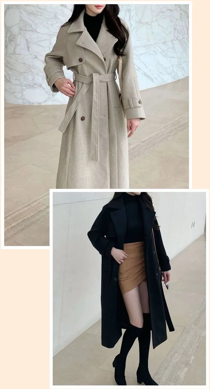 [겨울신상✨] 그란데 롱코트 / 겨울코트 가을코트 벨트코트 핸드메이드 코트 떡볶이코트 더블코트 울코트 모직코트 하프코트 숏코트 롱패딩 숏패딩 밍크 패딩 밍크코트 겨울자켓 후드코트 무스탕 조끼 패딩 레이어드 오버핏 기모 숄코트 퍼코트 케이프코트 하객룩 퍼자켓 상세 이미지 8