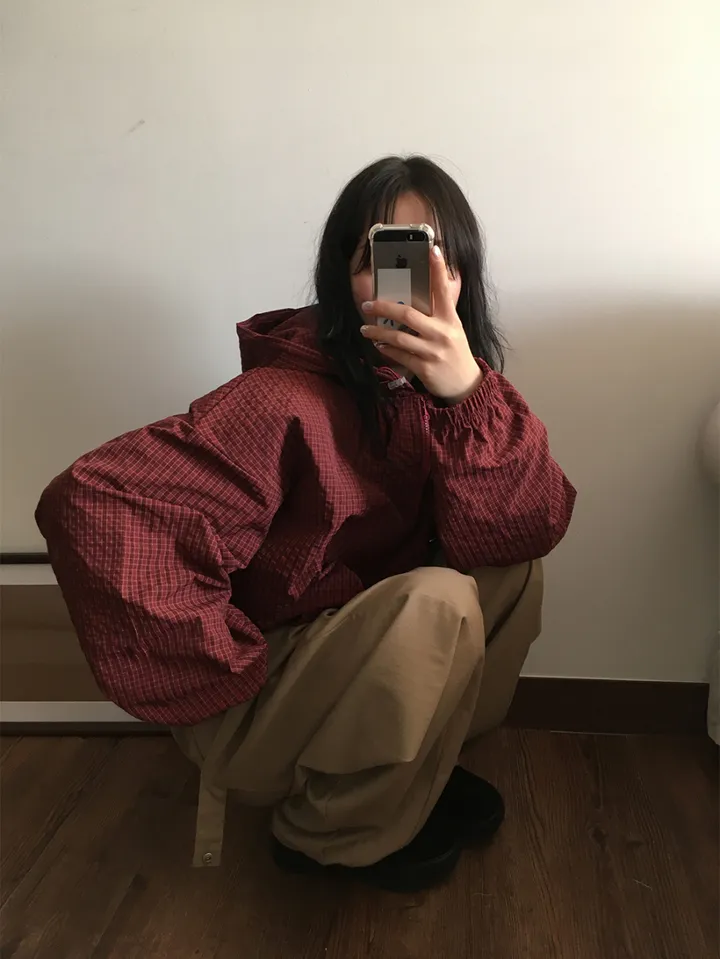 MD픽🩵 베카 체크 투웨이 후드 점퍼(5color) 상세 이미지 36