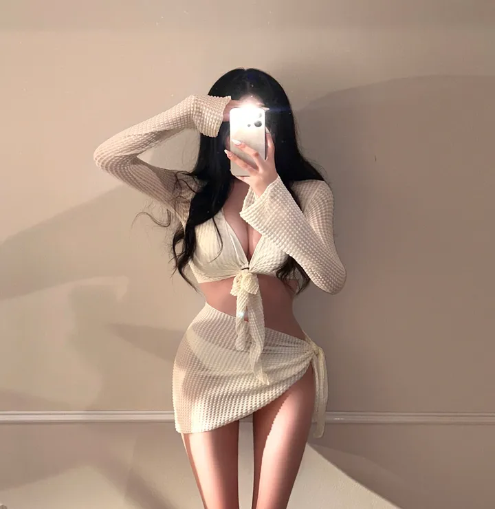 [최저가!!/리얼핏보장/4pcs] 여리 커버업 세트 섹시 글램 비키니 랩 스커트 + 크롭 가디건 수영복 비치웨어 모노키니 휴양지룩 호캉스 바캉스룩 해외여행 청순 분위기 여신 인생샷 상세 이미지 7