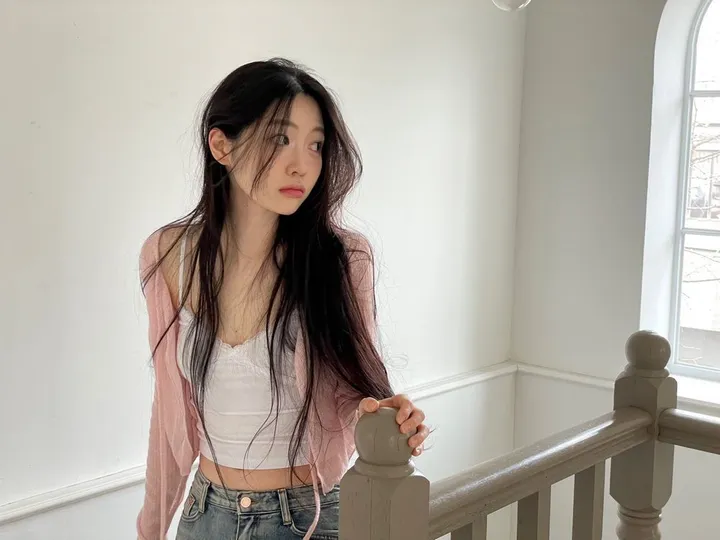 6color 루니 여리핏 리본 시스루 롱슬리브 가디건 상세 이미지 22