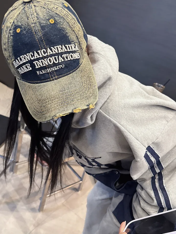 💜피그먼볼캡 2col unisex 하이앤드 데미지 얼굴소멸 깊은 볼캡 로로 피그먼cap 상세 이미지 10