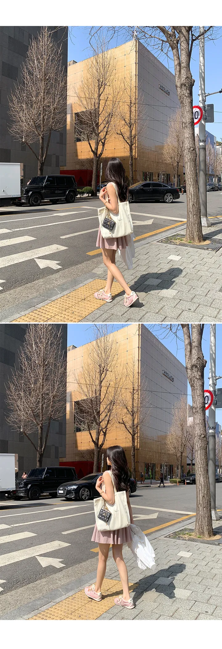 #러블리#데일리템 샤이 리본 자수 에코백 상세 이미지 7