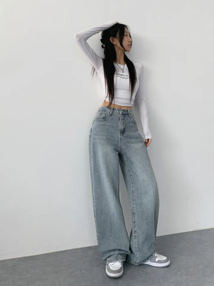 (숏,기본,롱/~XL)[사계절 인생데님,후기극찬🖤6color*사계절,스탠다드핏! 워싱 하이웨스트 데일리데님팬츠] 로키워싱스탠다드데님 상세 이미지 6