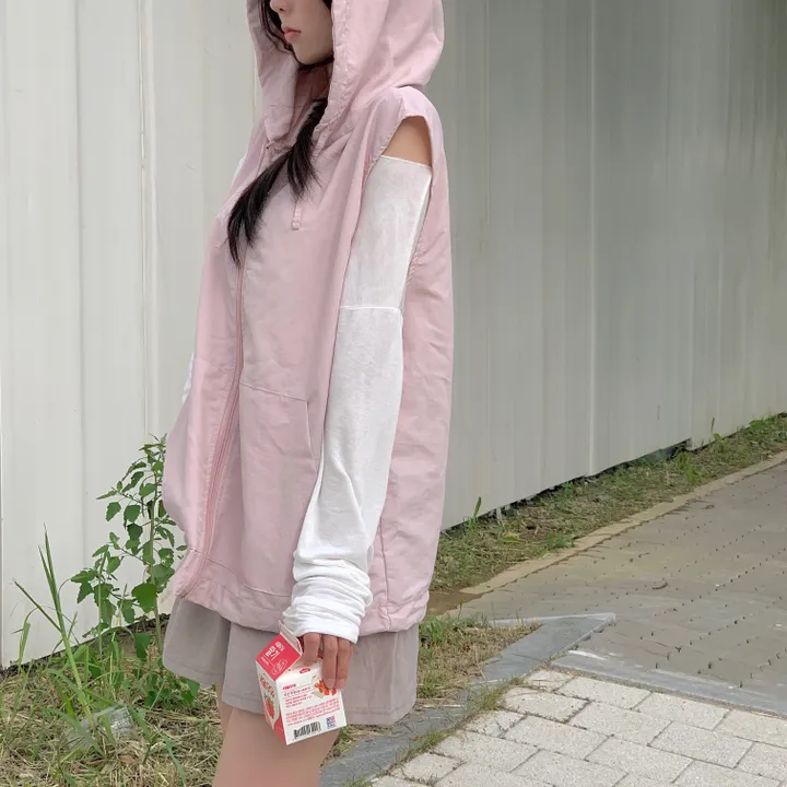 레코드 후드 나일론 조끼 : record hoodie Anorak vest - 4 color 상세 이미지 36