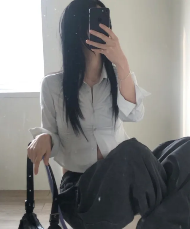 세인 셔링 크롭 셔츠 [2컬러]