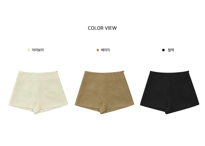 [미니멀/코디추천🖤] 미니 트위드 반바지 pt - 3color 상세 이미지 7