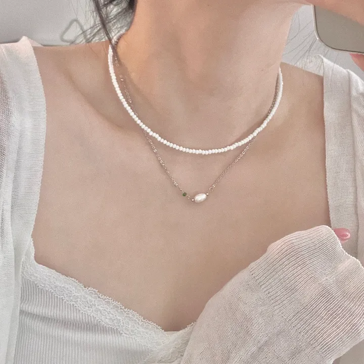 *made* 사계절 만능 레이어드 론델 비즈 목걸이 (2size 13color) 상세 이미지 12
