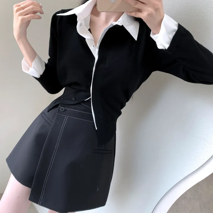 심플리 셔츠배색 가디건 상세 이미지 22