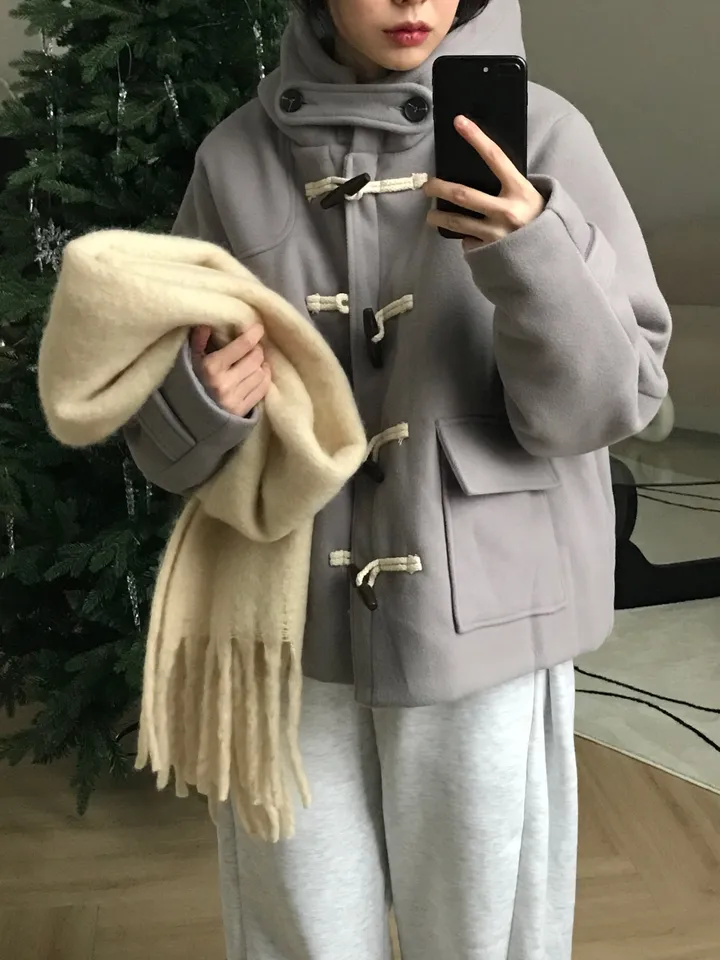 Pleasure duffle short coat 플레저 더플 숏 떡볶이 코트 상세 이미지 4