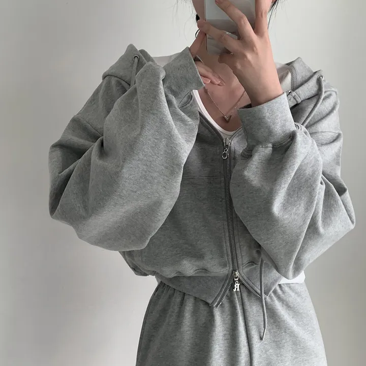 [💖후기극찬/봄,가을교복💖]  자체제작 #크치Made 꿈에 나온 핏, 사계절 입는 크롭 투웨이 후드집업 - zipup : 봄,봄아우터,봄자켓,가을,가을아우터 상세 이미지 31