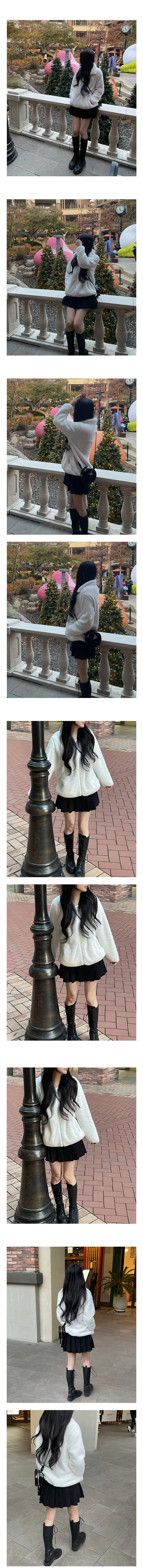 에티 포근 양털 후리스  집업 상세 이미지 5