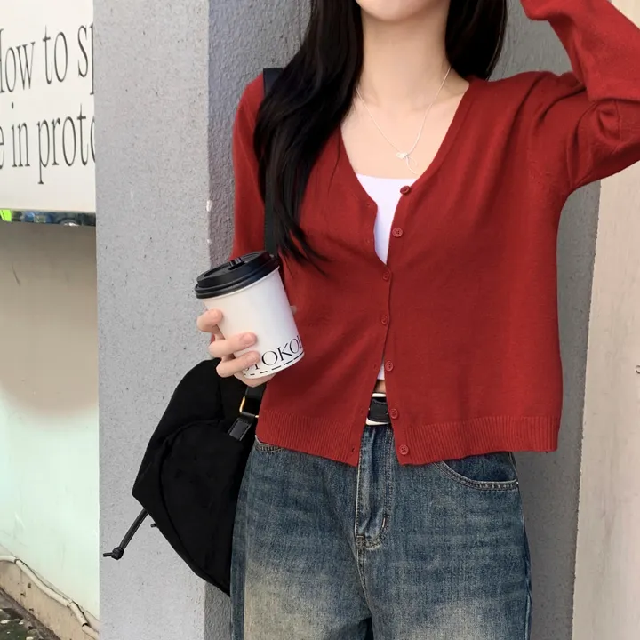 당일출고🚀,문의폭주[MD강추] 픽미 브이넥 꾸안꾸 여리핏 레이어드 베이직 간절기 아우터 긴팔 니트 가디건 -6color 상세 이미지 8