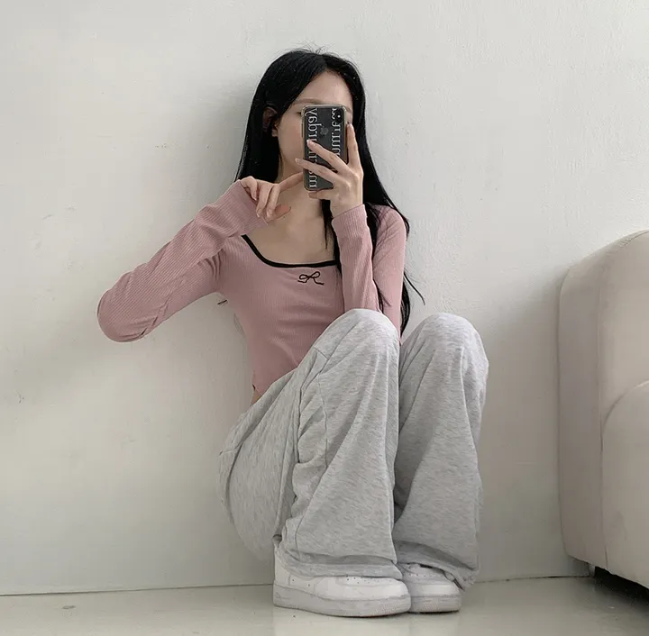 묶음할인💌[숏&롱/L사이즈까지ෆ/데일리팬츠]오엔 와이드핏 롱 트레이닝 밴딩 팬츠 3colors 상세 이미지 10