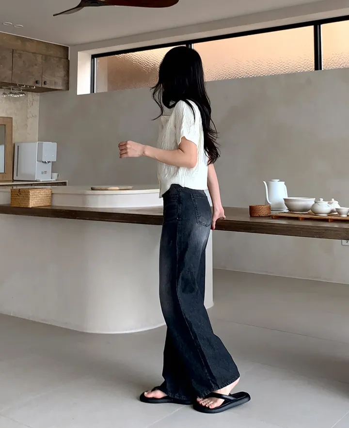 [당일출고] #누적10만장 썸머ver [MADE] 블림진 오버핏 딥 브러쉬 롱 와이드 데님 팬츠 (기장선택) 상세 이미지 42