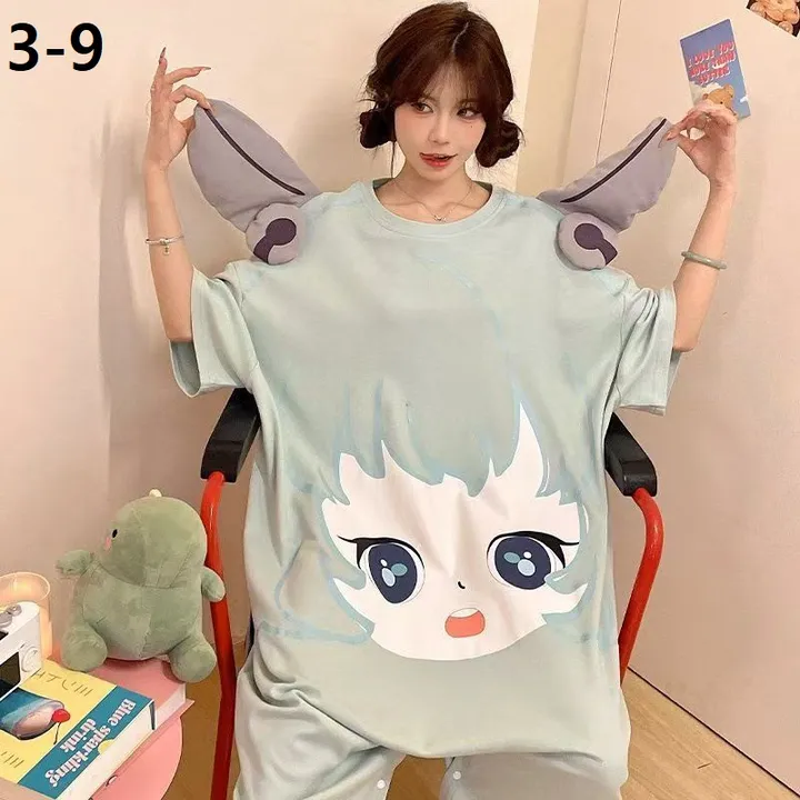 캐릭터 루즈핏 파자마/ 원피스 겸 점프슈트 홈웨어/잠옷/빅사이즈/M~2XL(40~100)KG/18COLOR/LBD1175 상세 이미지 10